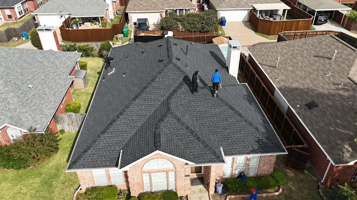 Commercial Roofing work in progress on a San Antonio property